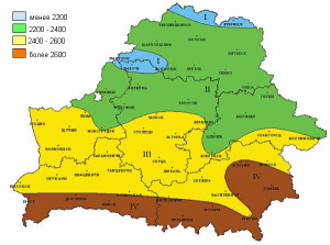 Карта климатических зон Республики Беларусь и САТ. В.И. Мельник 2013г.